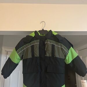 Kids Green and Black Winter Jacket